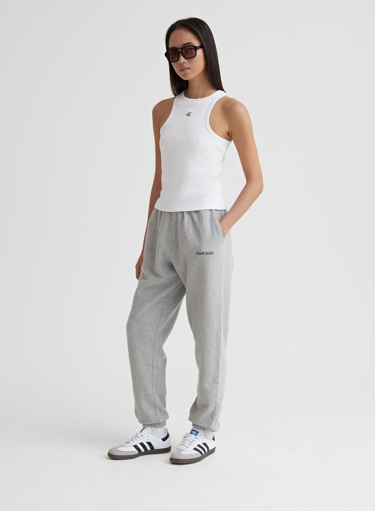 Grey Marl Fourth Studio Branded Jogger